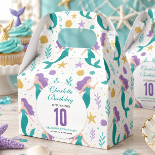 Gold Little Mermaid 10th Birthday Under the Sea Favour Box