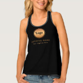 Gold Logo & Custom Text Business Company Branded   Singlet (Front)