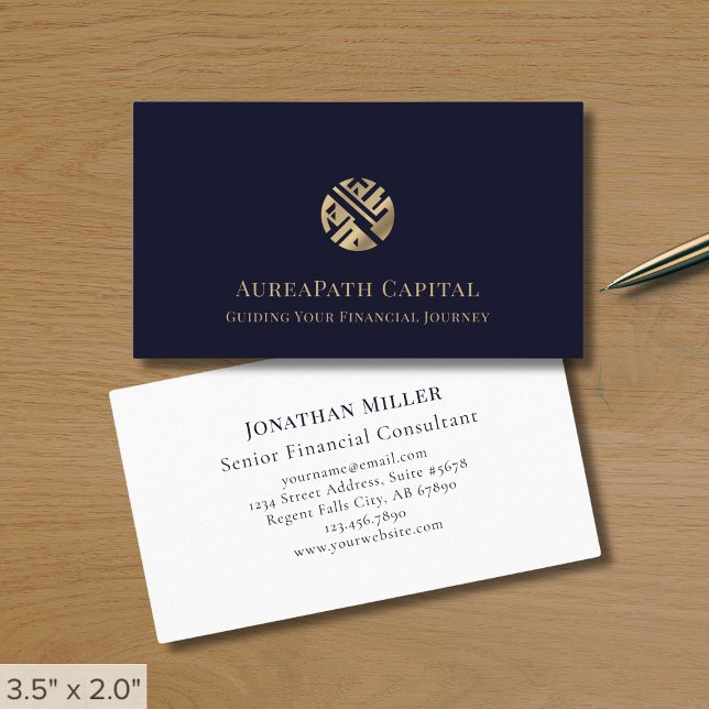 Gold Logo Financial Business Cards (Creator Uploaded)