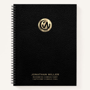 Gold Logo Spiral Notebook with Customisable Text
