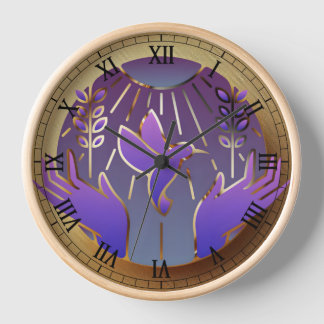 gold logo wall clock