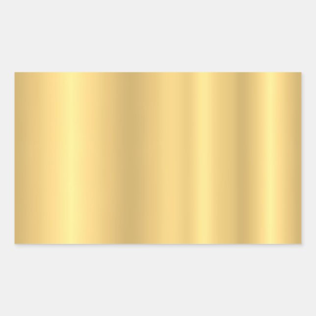 Gold Look Add Your Text Elegant Blank Template Rectangular Sticker (Front)
