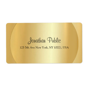Gold Look Calligraphy Script Template Personalized