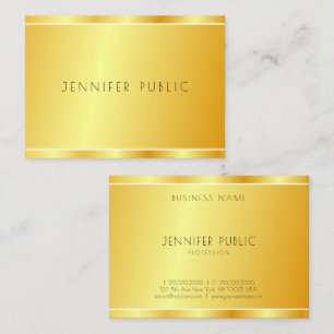 Gold Look Custom Modern Elegant Template Business Card