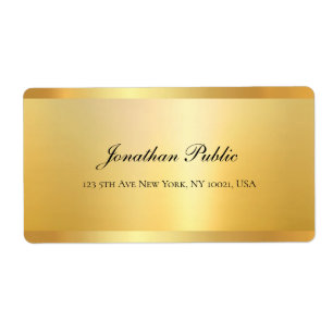 Gold Look Elegant Handwritten Script Name Template