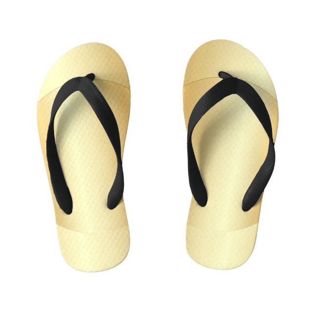 Gold Look Glamourous Modern Template Custom Kid's Thongs (Footbed)