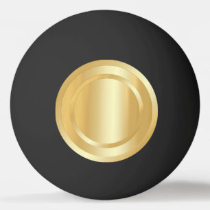 Gold Look Glamourous Trendy Custom Template Elegan Ping Pong Ball