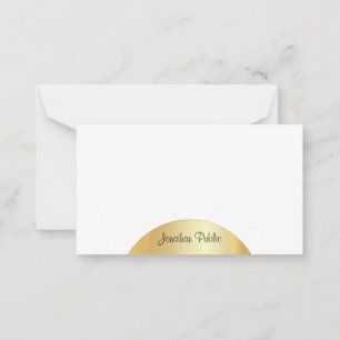 Gold Look Handwritten Monogram Elegant Template