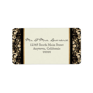 Gold Look, Lace Baroque Art Nouveau Deco 20s Style Label