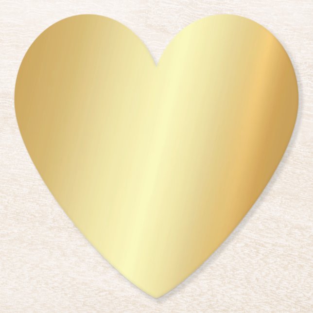 Gold Look Modern Elegant Blank Template Paper Coaster (Front)