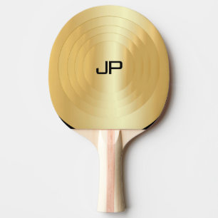 Gold Look Monogram Elegant Template Personalised Ping Pong Paddle