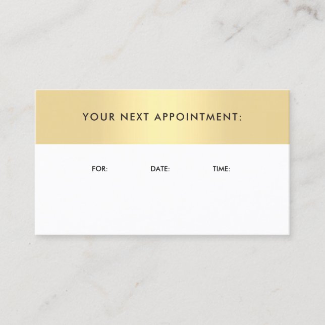 Gold Look Template Appointment Reminder Trendy (Front)
