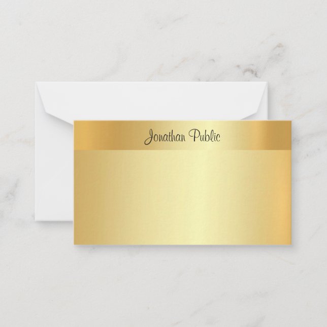 Gold Look Template Calligraphy Script Name Elegant (Front)