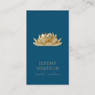 Gold Lotus Flower Business Card