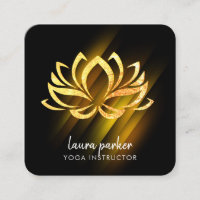 Gold Lotus Flower Yoga Instructor Zen Art Fire
