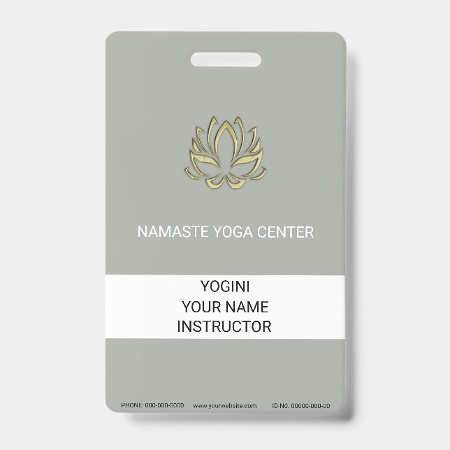 Gold Lotus ID Badge (Front)