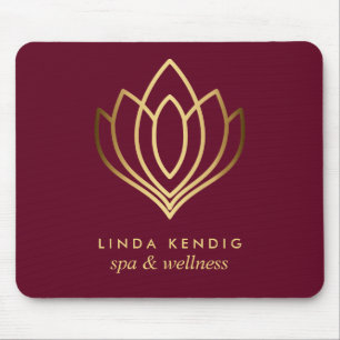 Gold lotus logo Ruby   Personalised add your name Mouse Pad