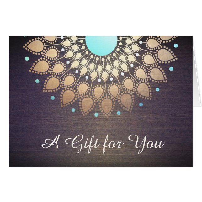 Gold Lotus Natural Health Gift Certificate (Front Horizontal)