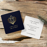 Gold lotus | Navy Blue | wellness spa massage yoga