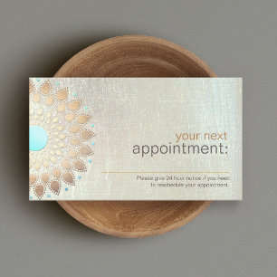 Gold Lotus Salon and Spa Appointment Card