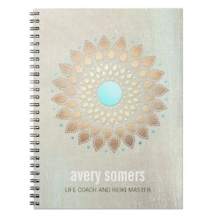 Gold Lotus Yoga and Meditation Teacher Wellness Notebook