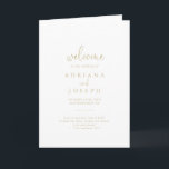 Gold Love Fancy Script Folded Wedding Program<br><div class="desc">This gold love fancy script folded wedding program is perfect for a rustic wedding. The simple and elegant design features classic and fancy script typography in gold. Include a quote or short message,  order of service,  wedding party and thank you message.</div>