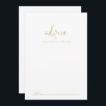 Gold Love Fancy Script Wedding Advice Card<br><div class="desc">This gold love fancy script wedding advice card is perfect for a rustic wedding. The simple and elegant design features classic and fancy script typography in gold. These cards are perfect for a wedding, bridal shower, baby shower, graduation party & more. Personalise the cards with the names of the bride...</div>