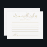 Gold Love Fancy Script Wedding Advice Card<br><div class="desc">This gold love fancy script wedding advice card is perfect for a rustic wedding. The simple and elegant design features classic and fancy script typography in gold. These cards are perfect for a wedding, bridal shower, baby shower, graduation party & more. Personalise the cards with the names of the bride...</div>