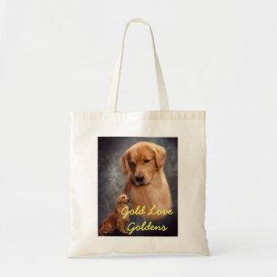 Gold Love Goldens Tote Bag