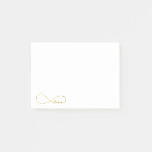 Gold Love Infinity PostIt Notes