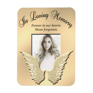 Gold Loving Memory Memorial Magnet