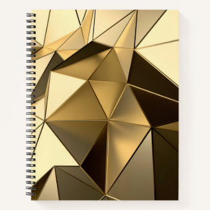 Gold Low-Poly Bullet Journal / Lined Notebook