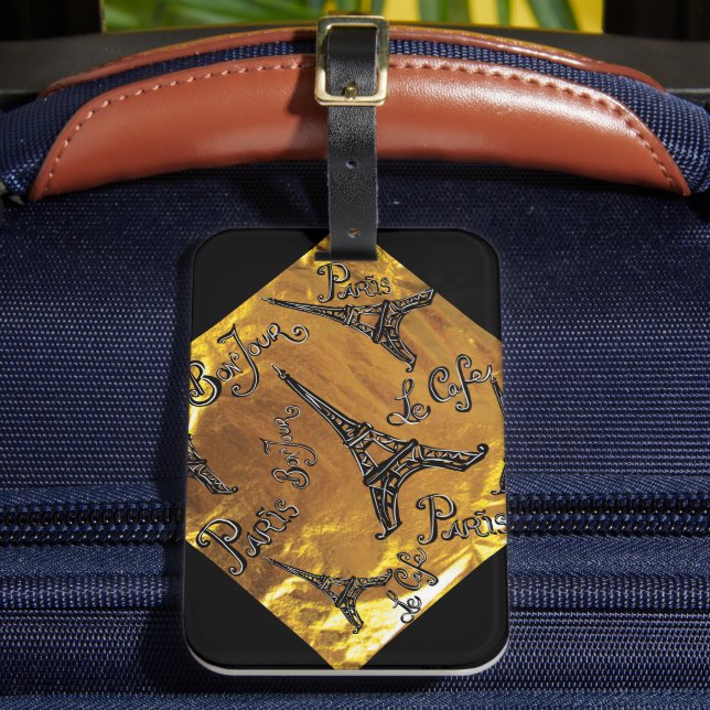 Gold Luggage Tag (Front Insitu 2)