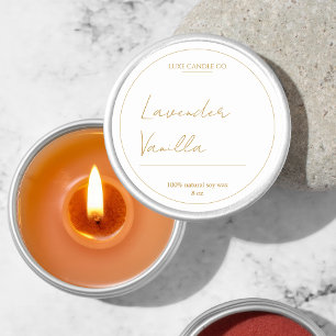 Gold & Lux Scented Candle Round label