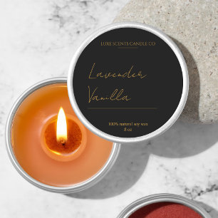 Gold & Lux Scented Candle Round label 