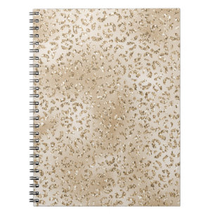 Gold Luxe Glitter Leopard Print     Notebook
