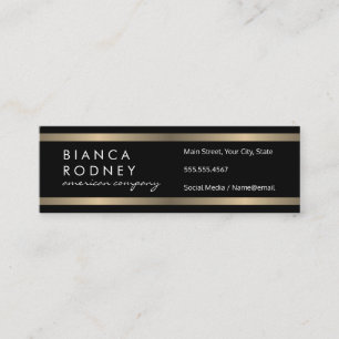 Gold Luxe Trim Mini Business Card