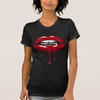 Gold Luxury Beauty Glam Red Drip Dripping Lips