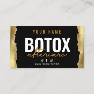Gold Luxury Botox Aftercare Card