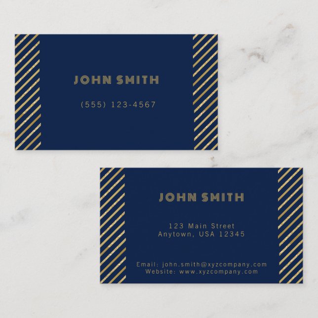 Gold Luxury Business Solutions Business Card (Front/Back)