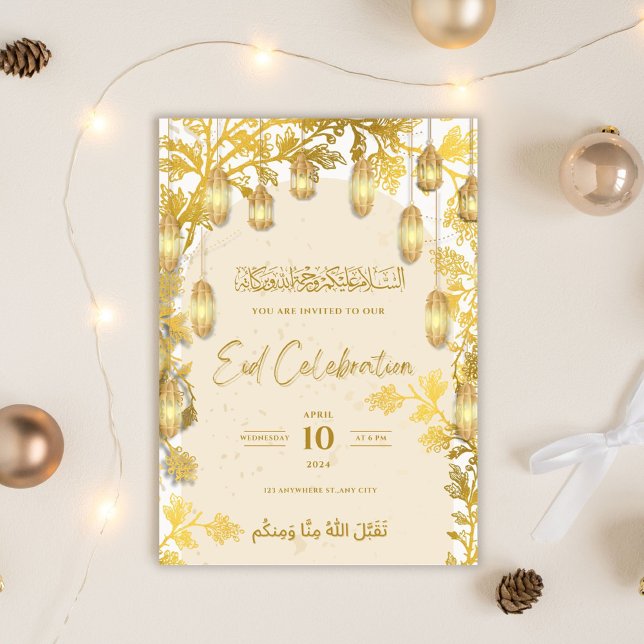Gold Luxury Eid Celebration Invitation (Creator Uploaded)