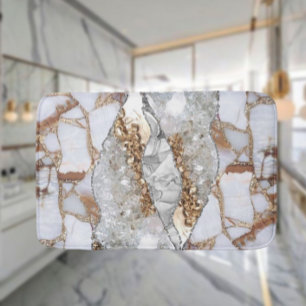 Gold Luxury Elegant Liquid Texture  Bath Mat