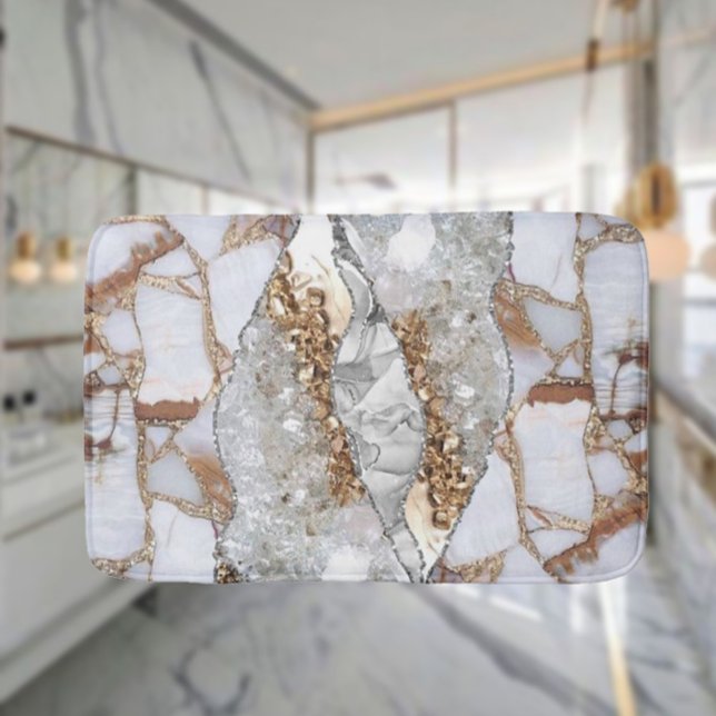 Gold Luxury Elegant Liquid Texture  Bath Mat (Creator Uploaded)