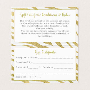 Gold Luxury Folded Business Card