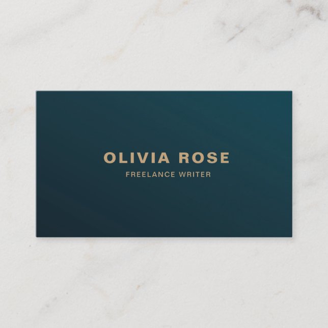Gold Luxury Modern Professional Business Card (Front)