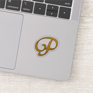 Gold Luxury Monogram P
