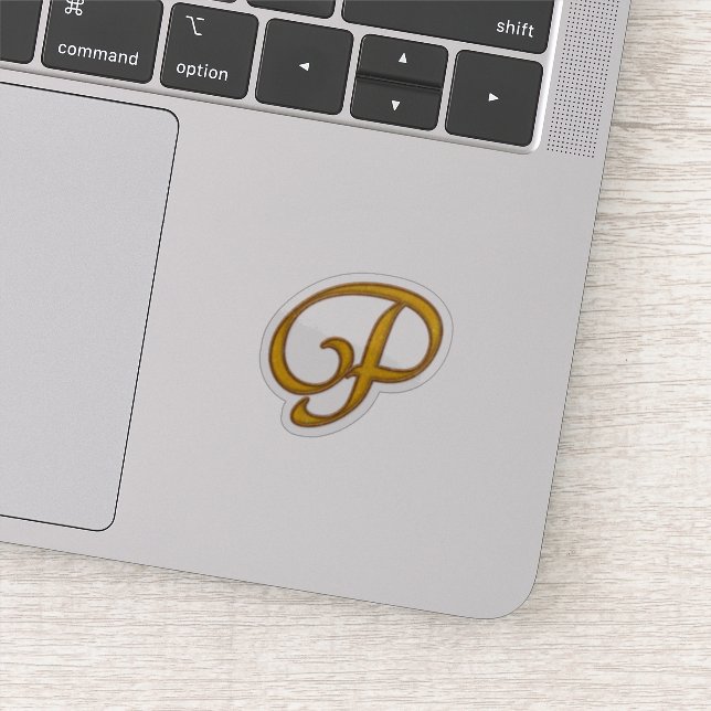 Gold Luxury Monogram P (Detail)