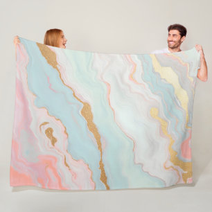 Gold Luxury Popular Blush Pink Mint Collection Fleece Blanket