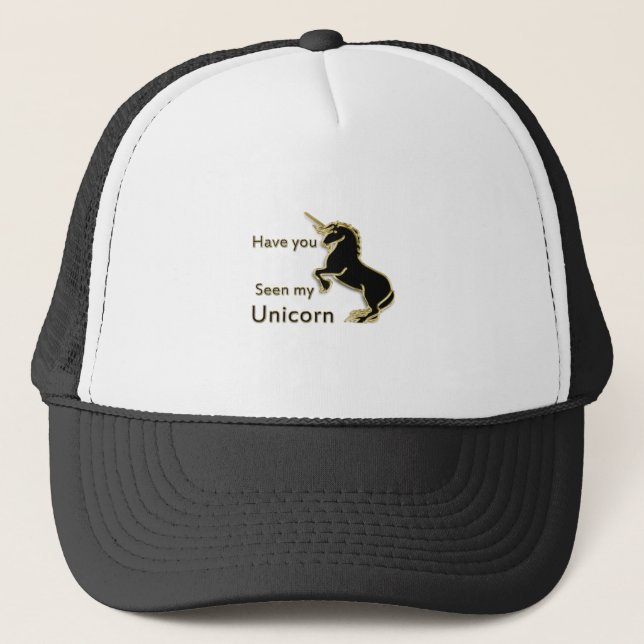 Gold magical fairytale unicorn trucker hat (Front)