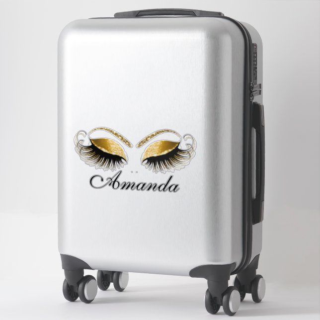 Gold Makeup Artist Lashes Extension Name Decol (Suitcase)